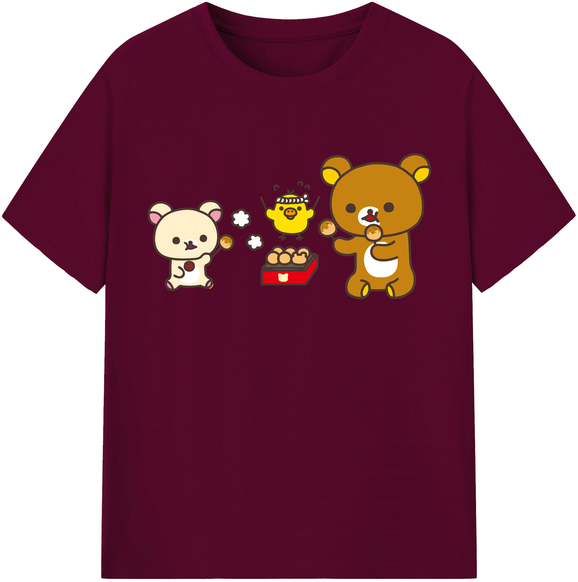 （画像用） リラックマ リラックマ キイロイトリ Rilakkuma Korilakkuma Kiiroitori レディースカジュアルプリントTシャツ（綿100％）